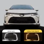 ثندر مصابيح ضباب ليد واشارة متحركة كورولا 2019-2021 كشافات ضباب قطعتين