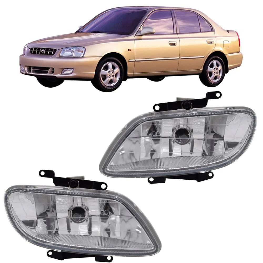 مصباح ضباب سيارة هيونداي أكسنت 2001-2002 كشافات قطعتين